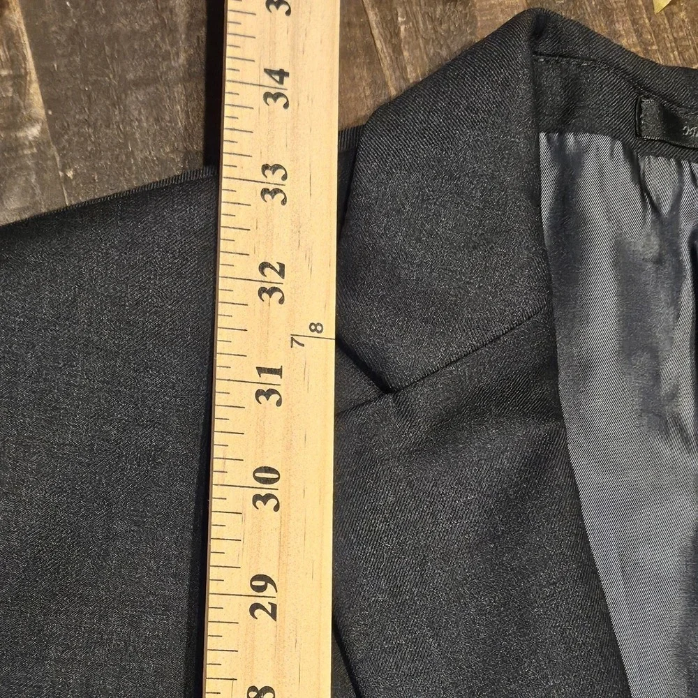 $450 Calvin‎ Klein Men's Dark Grey Slim Fit Stretch Sport Coat 100% Wool  h98